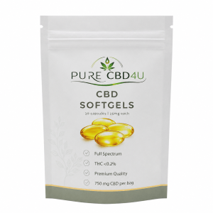 CBD Softgels 25mg Full Spectrum 30 capsules by PURECBD4U