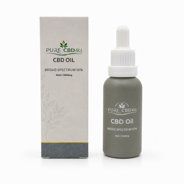 CBD Oil Broad Spectrum 10% 30ml THC Free by PURECBD4U