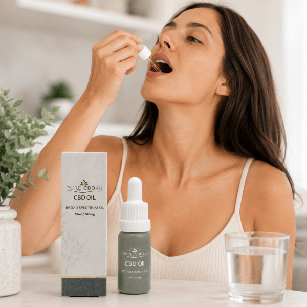 Premium Broad Spectrum CBD Oil 10% by Pure CBD 4U – high-quality THC-free CBD oil with naturally occurring cannabinoids, easy to use with a convenient dropper pipette and produced to the highest quality standards.